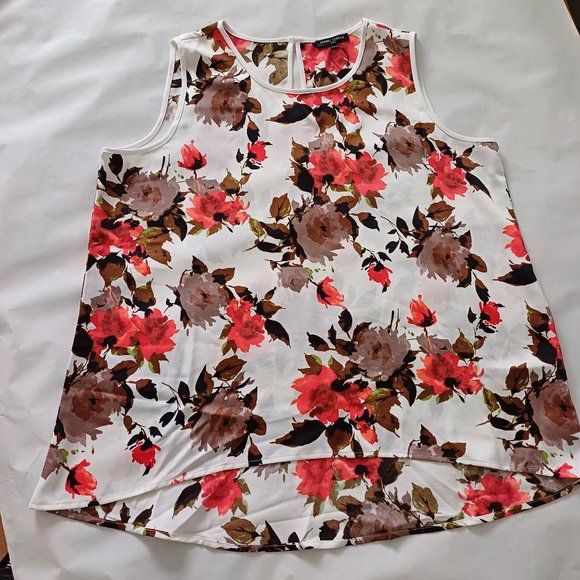 Mario Serrani Soft Floral Sleeveless Top XL - Picture 12 of 12